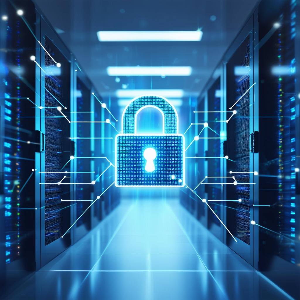 A clean, professional image of a secure server room or a lock icon over a digital network, symbolizing cyber security